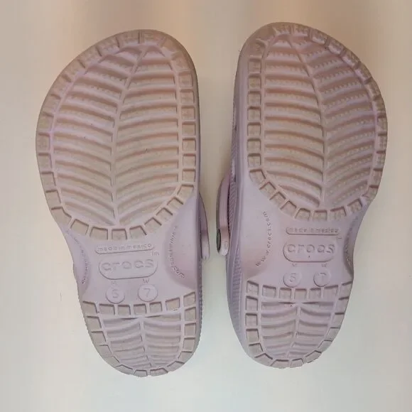 Crocs Classic Clogs Mens5/Womens7 Purple Unisex Slip On Shoes - Picture 6 of 9